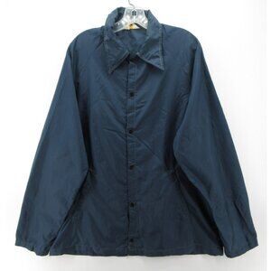 VINTAGE Campus Jacket Large Windbreaker 70s Lightweight Snap Coat *